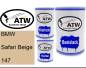 Preview: BMW, Safari Beige, 147: 500ml Lackdose + 500ml Klarlack + 250ml Härter - Set, von ATW Autoteile West.
